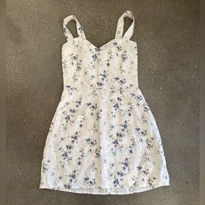 Reformation White Floral Minidress Size 4